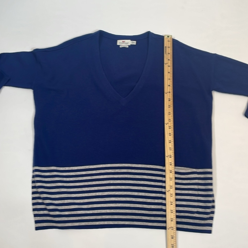 Vineyard Vines Sweater XS Relaxed Oversized Wool Cashmere Blend Navy EUC - Picture 6 of 11